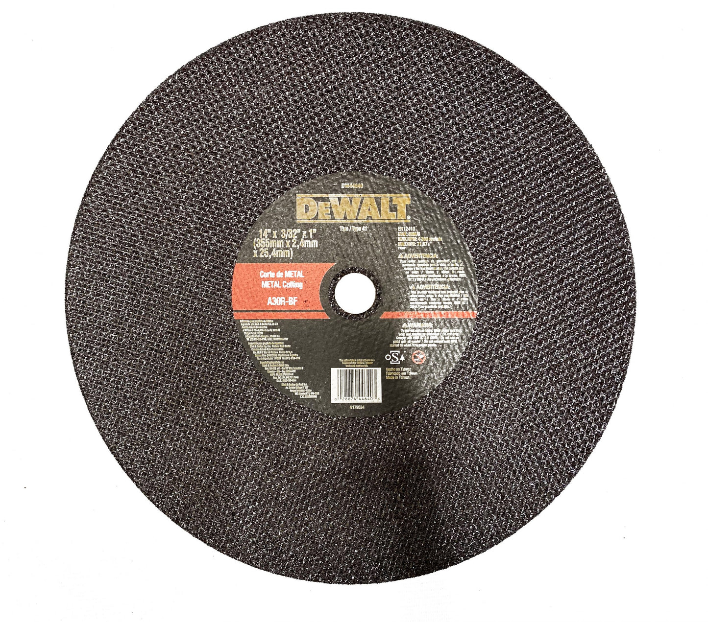 DISCO DE CORTE TRONZADORA 14" DEWALT