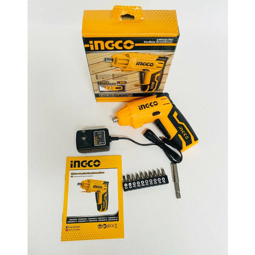 Atornillador 4v Destornillador Inalámbrico Con Puntas Ingco - MARKEMSTORE