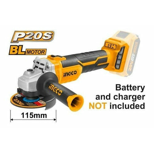 Pulidora Inalambrica Ionlitio 20v 4 1/2 9000rpm INGCO UCAGLI1152 - MARKEMSTORE