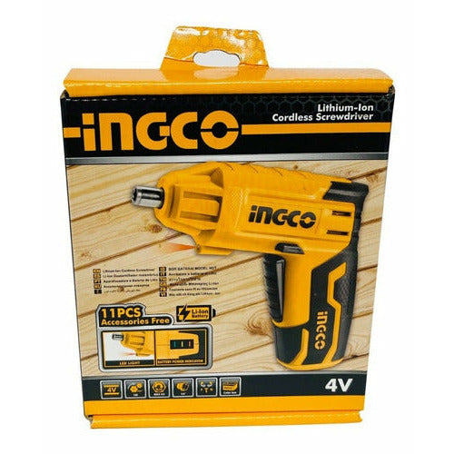 Atornilladores 4v Destornillador Inalámbrico Con Puntas Ingco - MARKEMSTORE