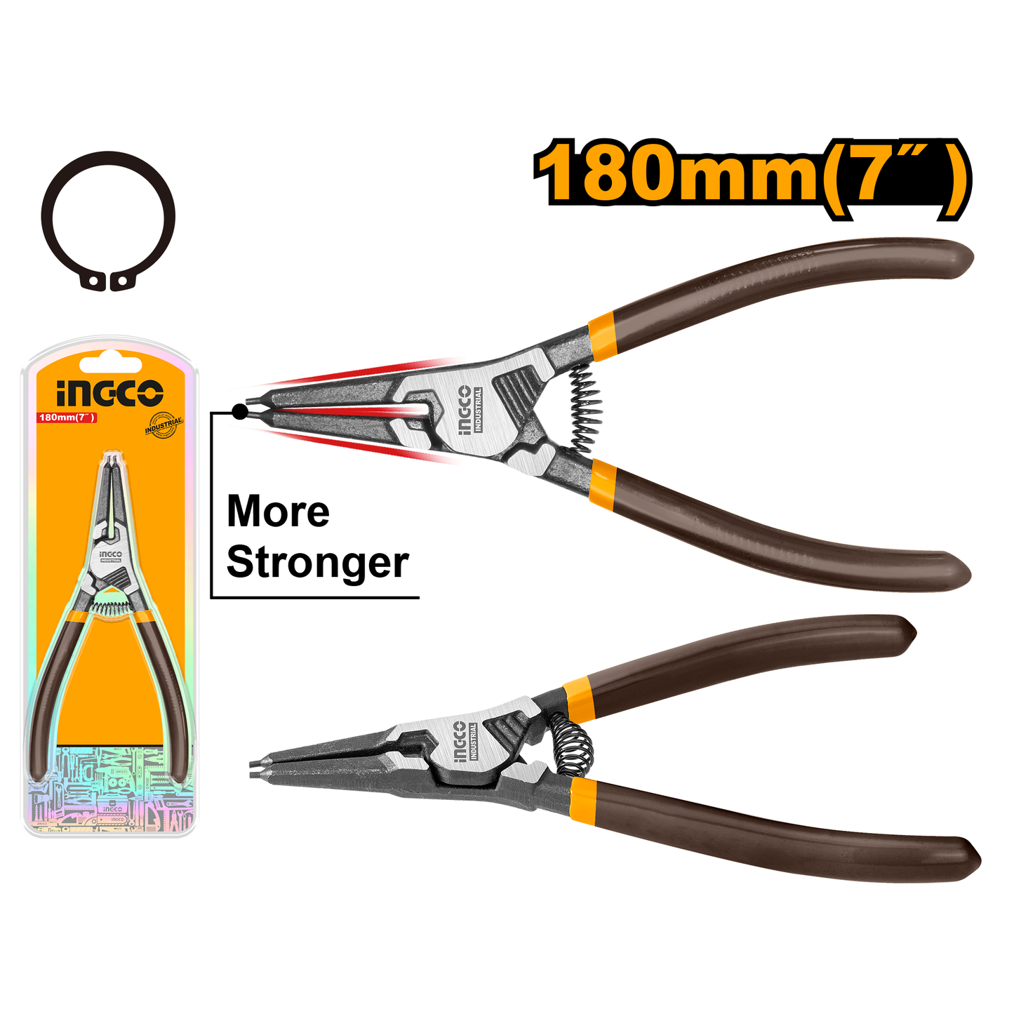 Alicate Para Anillos Exterior Recto 7" INGCO HCCP261801 - MARKEMSTORE