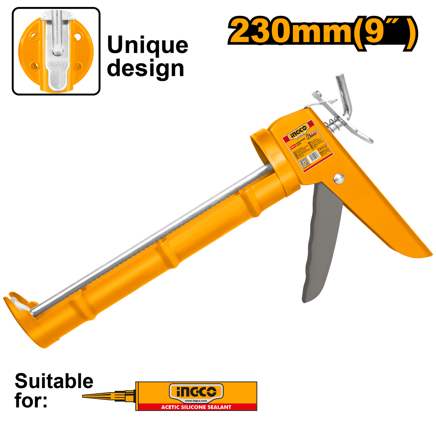 Pistola De Calafateo 9" INGCO HCG1809 - MARKEMSTORE