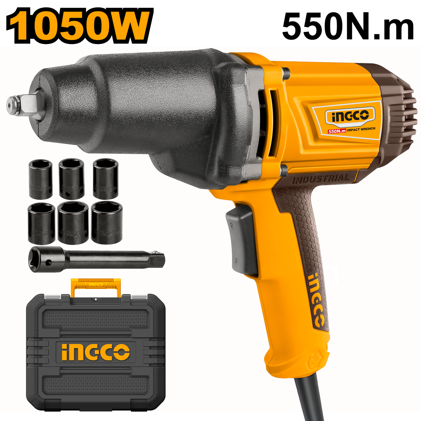 Llave De Impacto 1/2 110/120V 50/60Hz 550Nm 1050W INGCO UIW10508 - MARKEMSTORE
