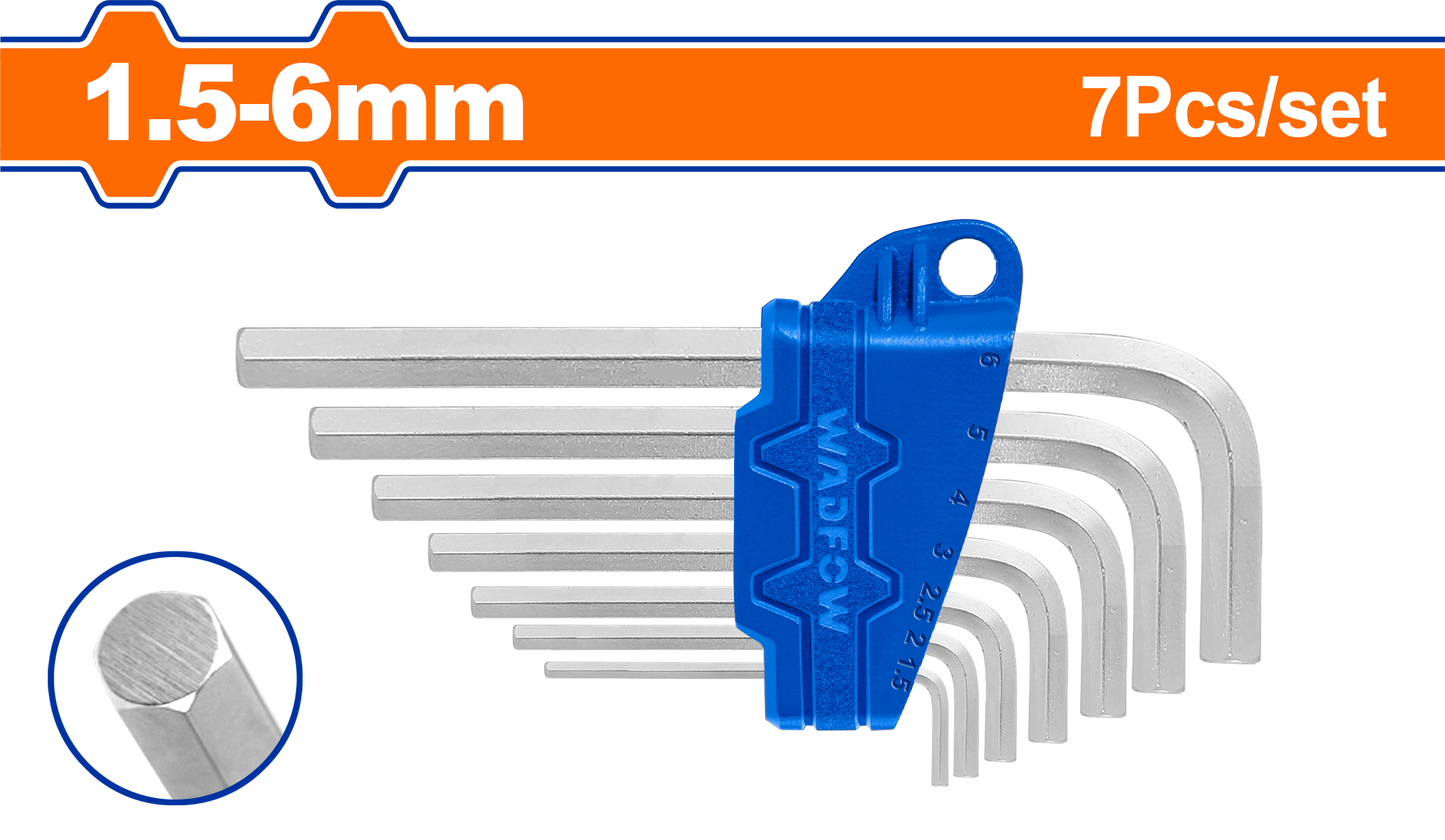 Juego Llave Allen 7 Pcs 1,5Mm-6Mm WADFOW WHK1671 - MARKEMSTORE