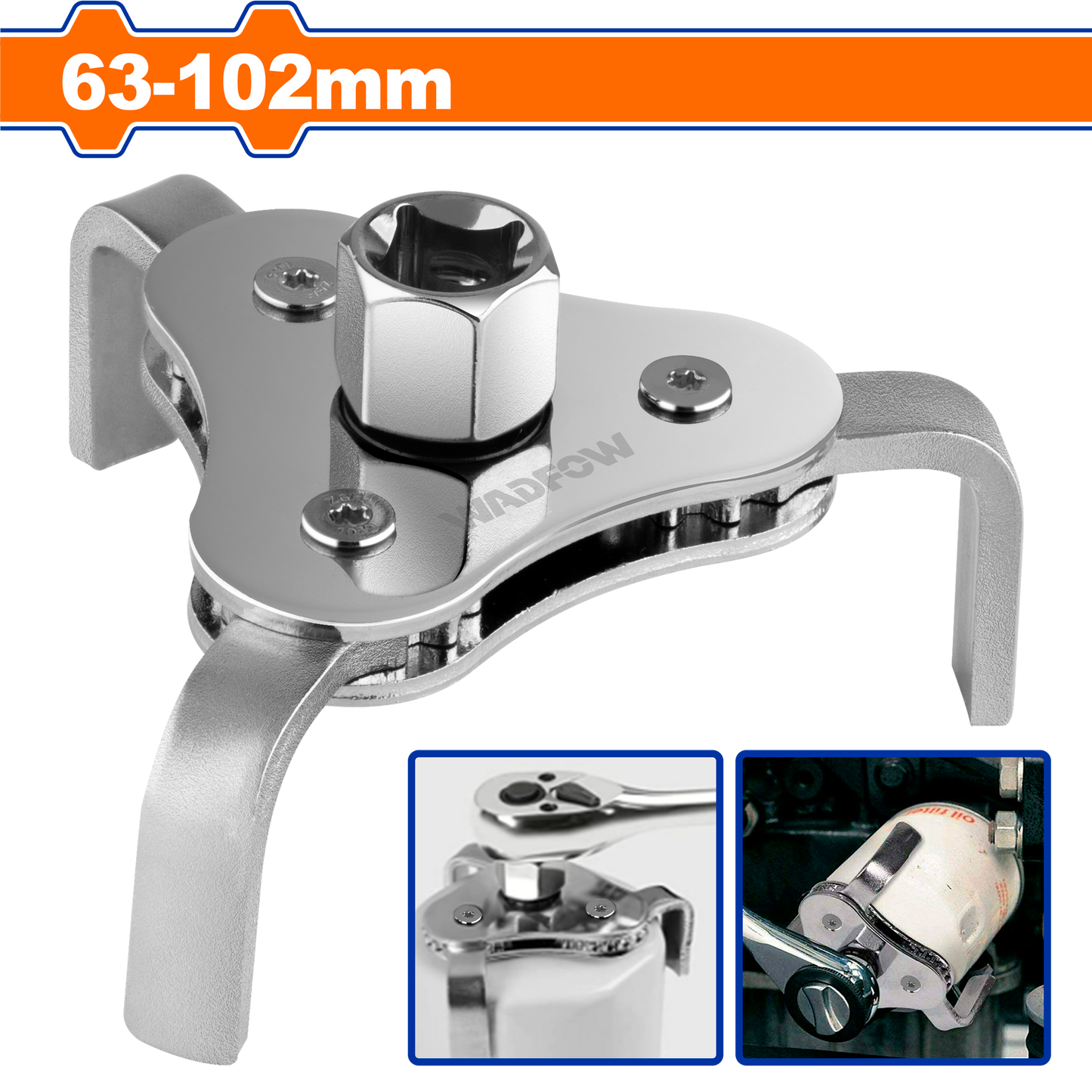 Llave Filtro Aceite 3 Patas Desamble 63-102mm WADFOW REF. WUL1401 - MARKEMSTORE