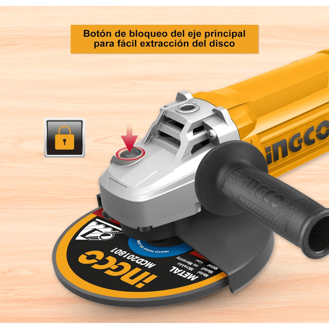 Pulidora Amoladora Angular 9" 2200w Ingco UAG220018 - MARKEMSTORE