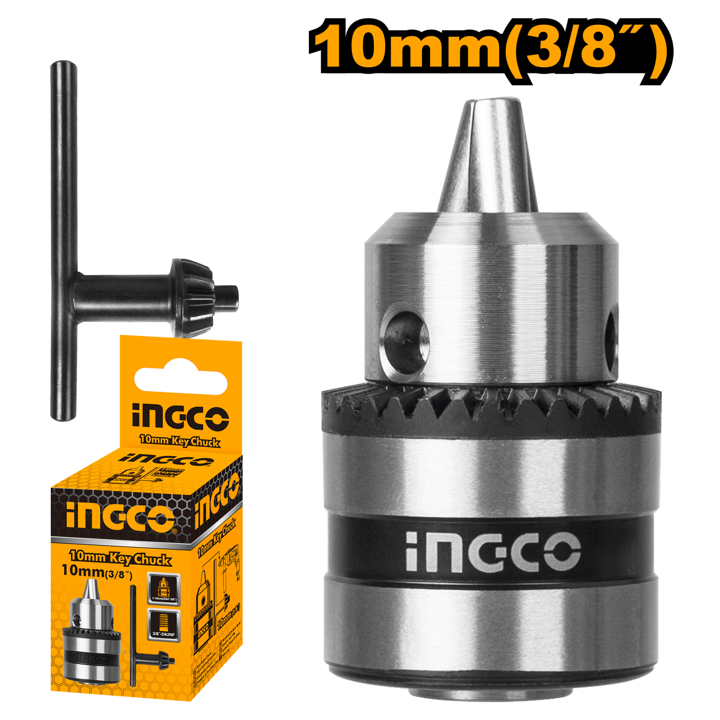 Mandril Taladro 3/8 - 24Unf 0,8-10Mm Ingco KC1001 - MARKEMSTORE