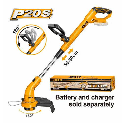 Guadañadora Inalambrica Ionlitio 20v Ingco 8200/min 300mm - MARKEMSTORE