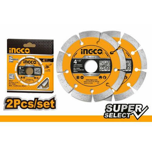 DISCOS DIAMANTADOS SEGMENTADOS 4-1/2 INGCO DMD0111523 SUPER SELECT - MARKEMSTORE