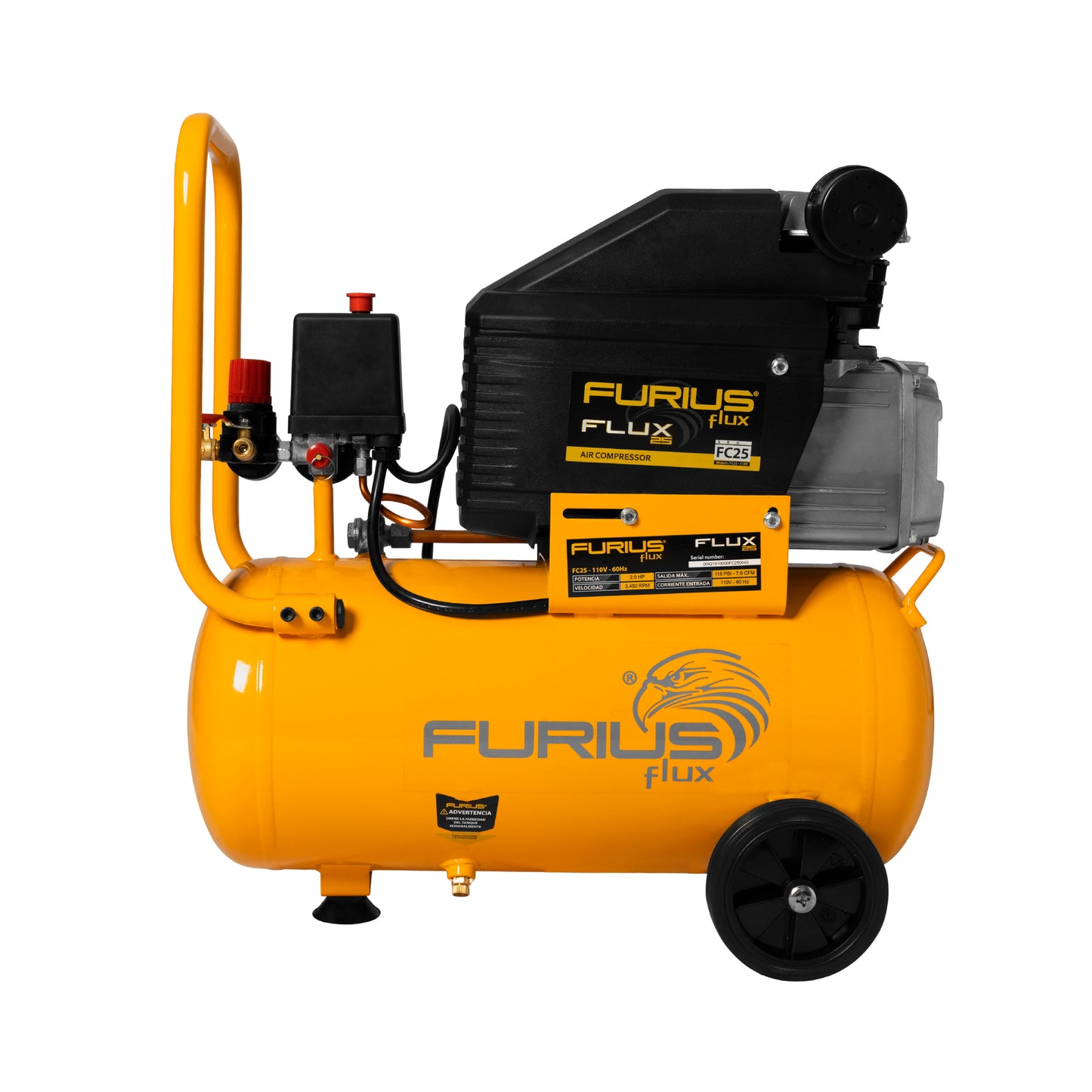 Compresor de aire 25 Litros 115 psi FURIUS