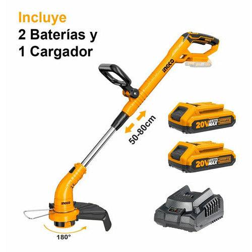 Guadañadora Inalámbrico Ionlitio 20v Ingco Con 2 Baterias - MARKEMSTORE