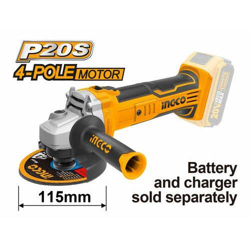 Pulidora Inalambrica Ionlitio 20v 4-1/2 8500rpm Ingco UCAGLI115 - MARKEMSTORE