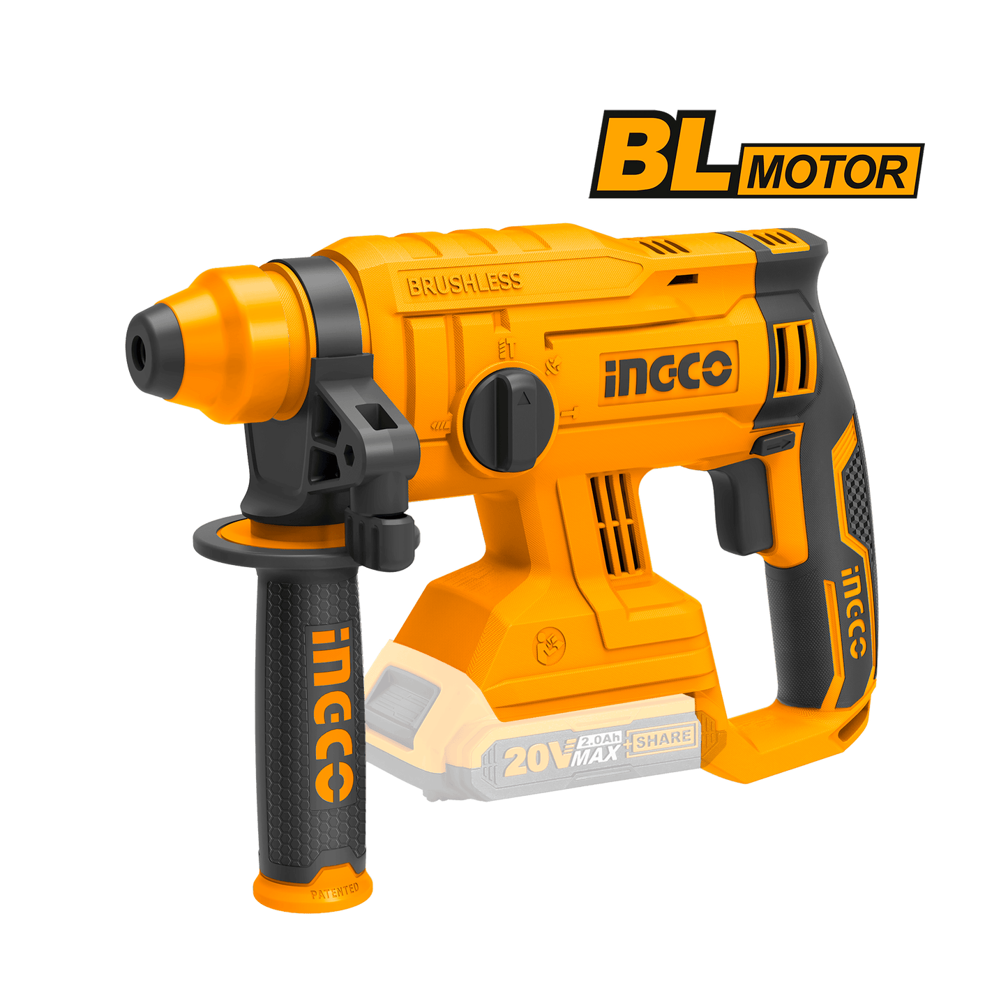 Rotomartillo Demoledor Inalámbrico 20v Ingco Con Bateria 4h - MARKEMSTORE