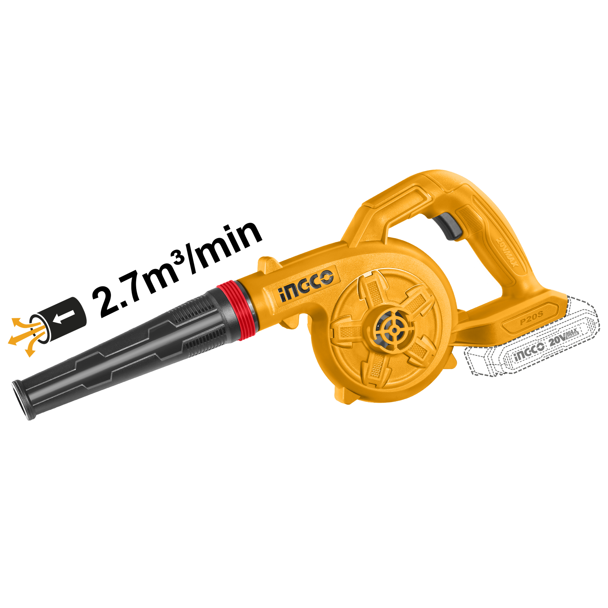 Blower 20V INGCO CABLI20028 - MARKEMSTORE