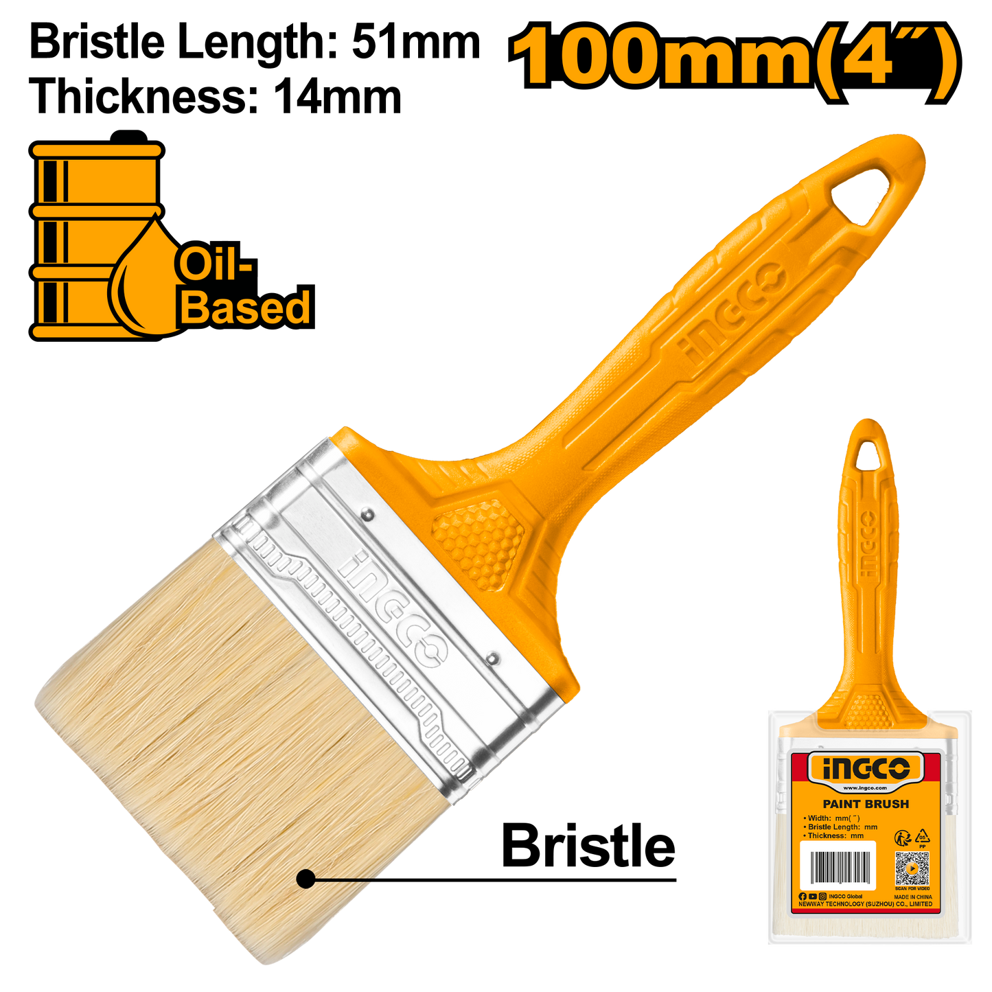 Brocha Para Esmalte Ss Mango Plastico 4 Chptb78604