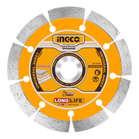 Disco Diamantado Segmentado 7X22,2mm  INGCO DMD011802 - MARKEMSTORE