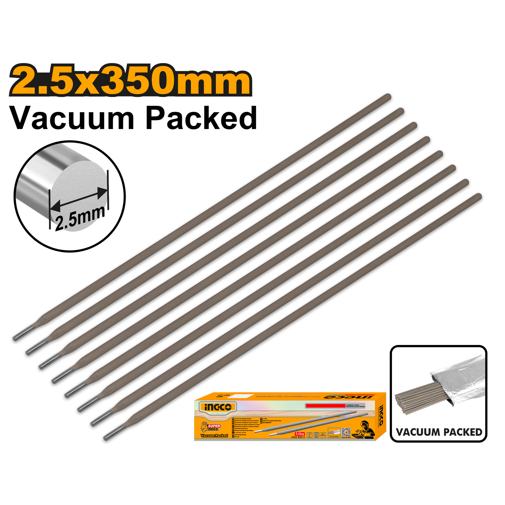 Electrodo E6013 3/32 INGCO ERCVC2121 - MARKEMSTORE