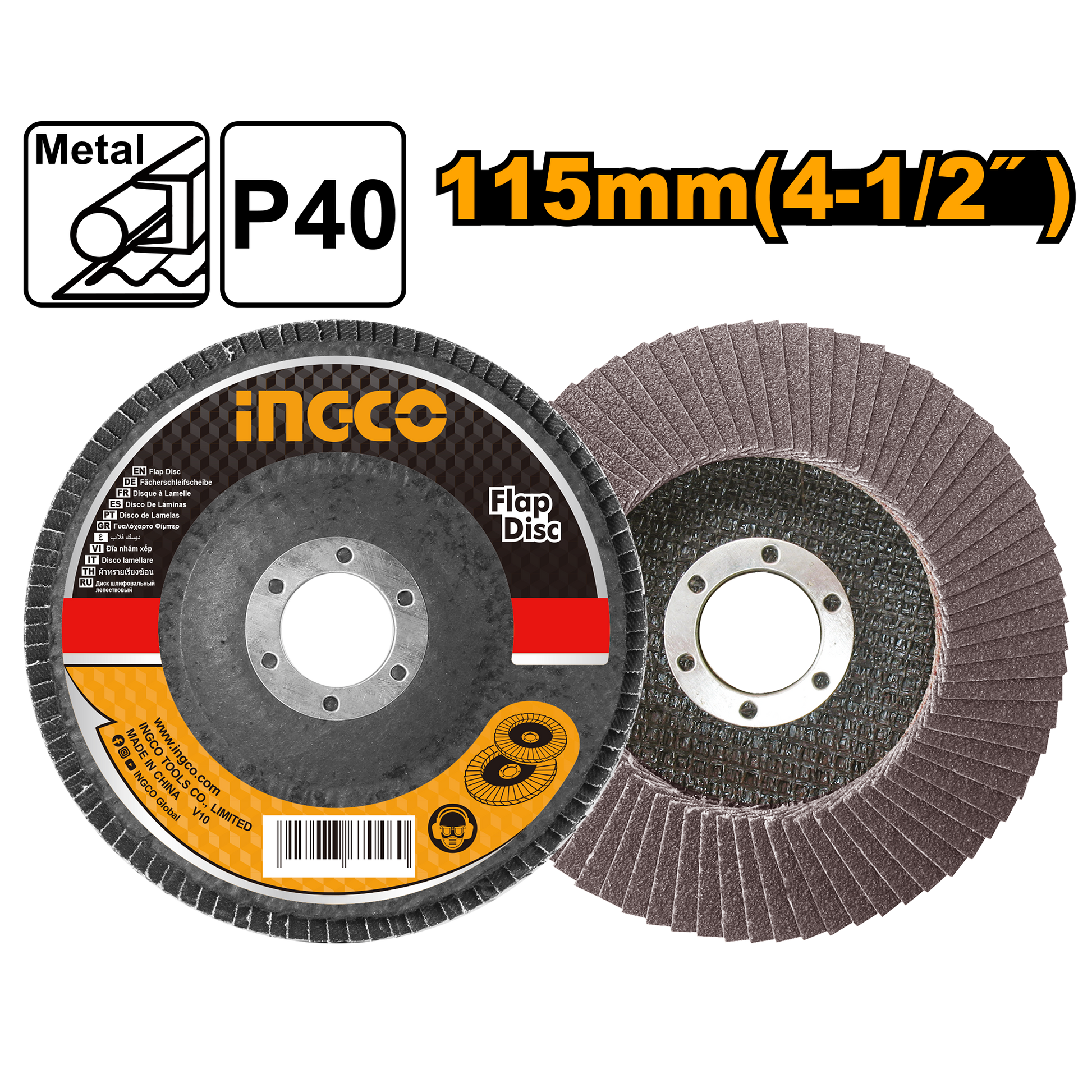 Disco Flap 115X22Mm G40 Ingco Fd1151 - MARKEMSTORE