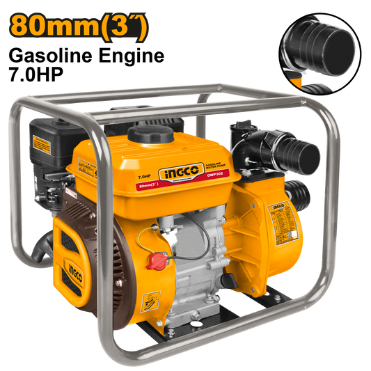 Motombomba A Gasolina Diam 3" 1000L/Min 32Mts Altura 8Mts Succion 7Hp 208Cc 3,6L Gwp302 - MARKEMSTORE