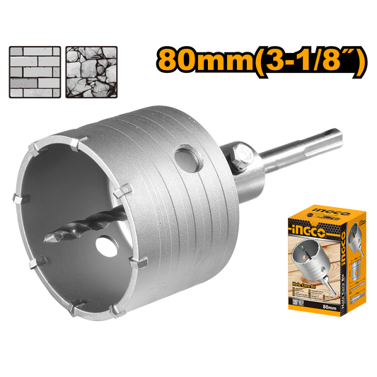 Sierra Copa 80Mm Con Adaptador 110M Y Broca 8X110Mm Ingco HCB0801 - MARKEMSTORE