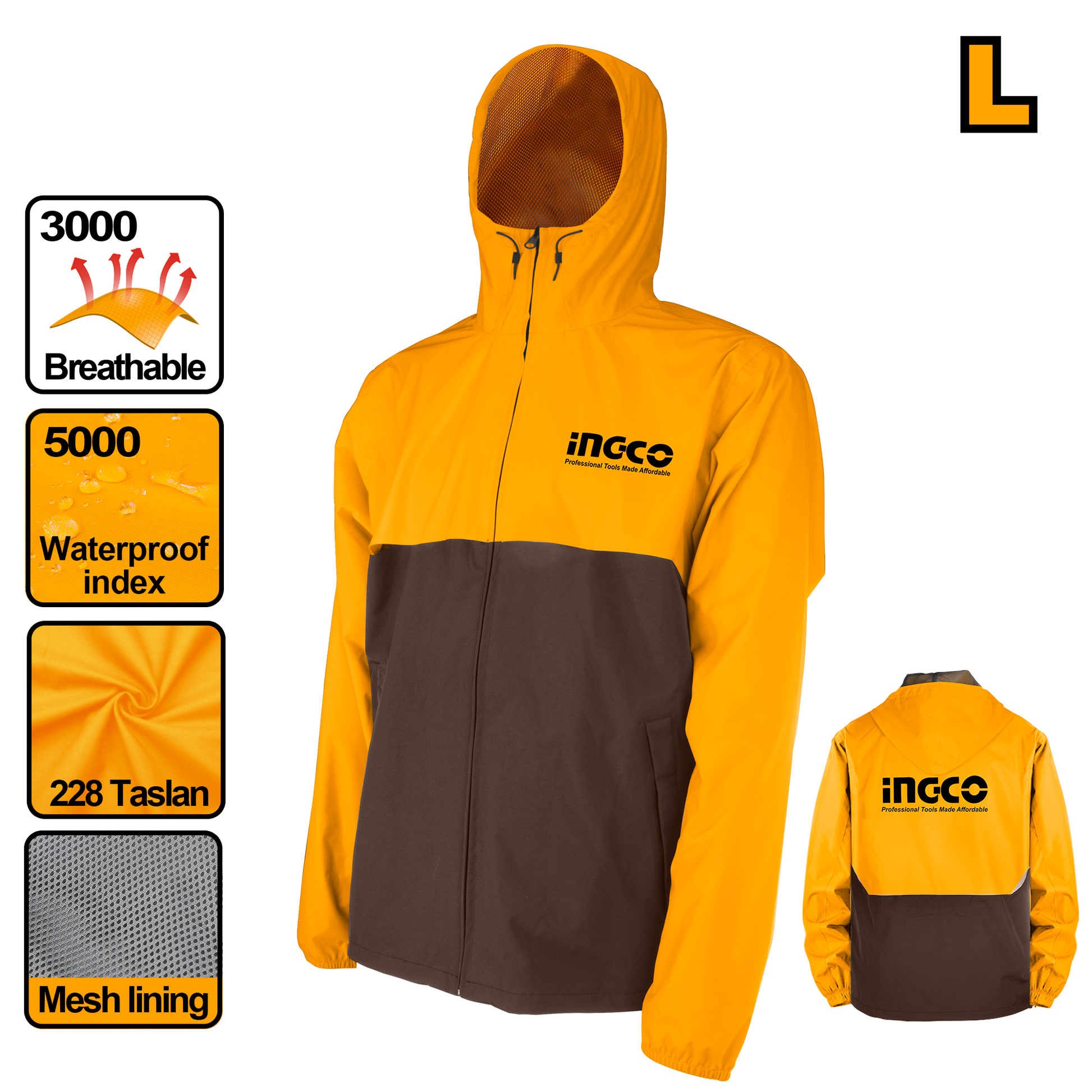 Chaqueta Talla L INGCO HJATL2281.L - MARKEMSTORE