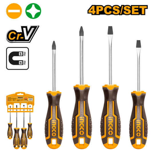Set Destornillador 4Pcs Ingco HKSD0428 - MARKEMSTORE