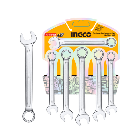 Set Llave Combinada Ind 6Pcs 8-17Mm INGCO HKSPA1068 - MARKEMSTORE