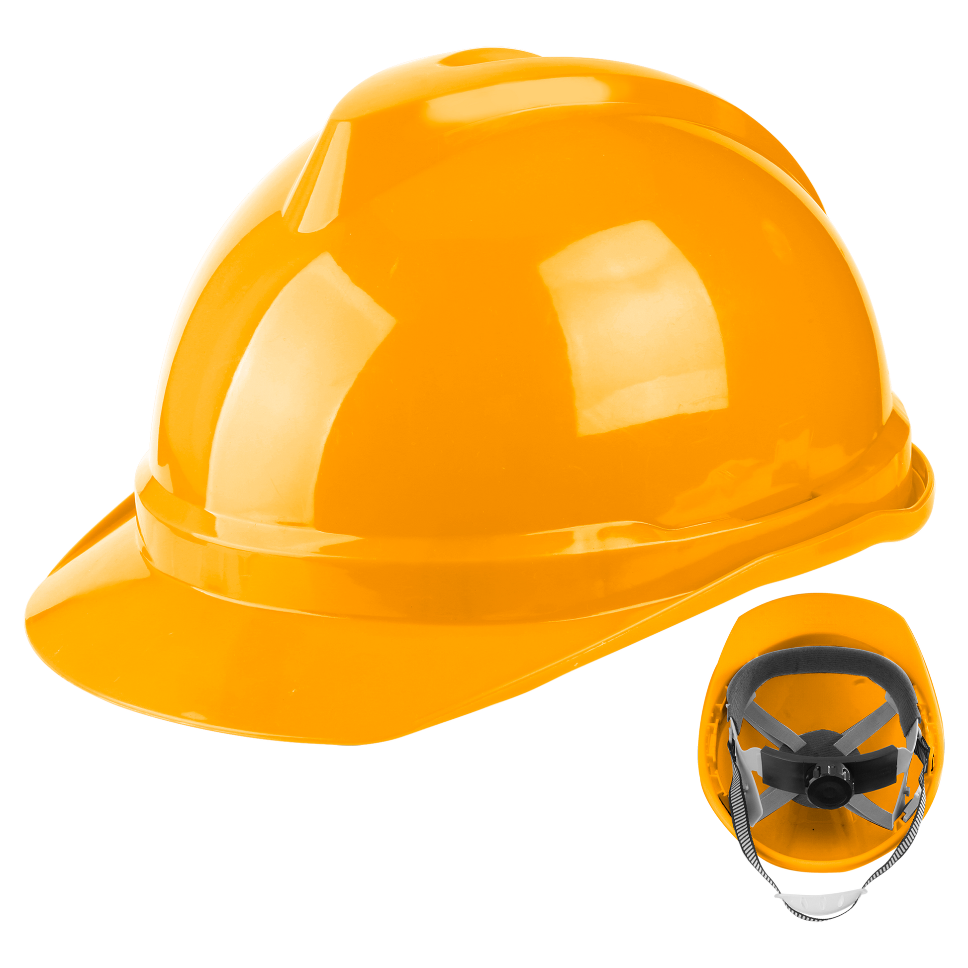 Casco De Seguridad Amarillo Con Ventilacion Suspension 8 Puntos INGCO HSH201 - MARKEMSTORE