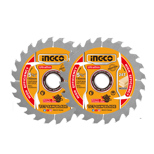 Set Disco Sierra Madera 5-1/2 24D 2 Pcs INGCO TSB1403 - MARKEMSTORE