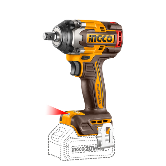 Llave De Impacto 20V M1/2 Brushless INGCO UCIWLI2050 - MARKEMSTORE