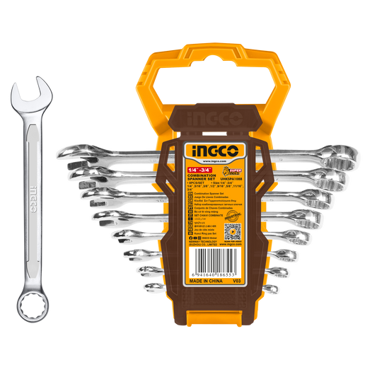 Set Llave Combinada Ind 8Pcs 1/4-3/4Pulg INGCO UHKSPA1088 - MARKEMSTORE