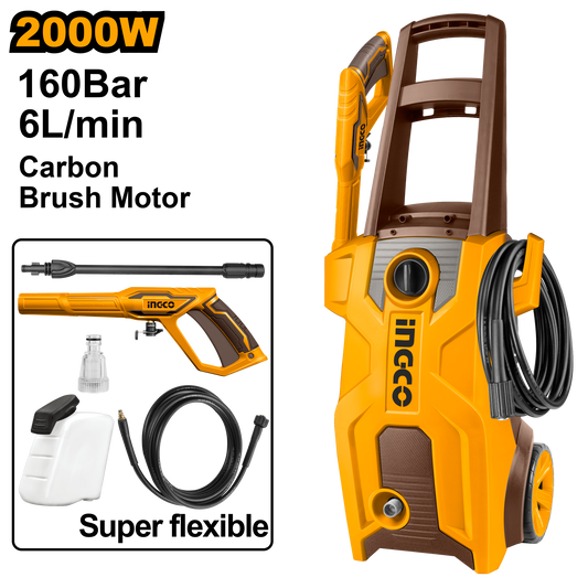 Hidrolavadora 110/120V 2000W 2320 Psi 6,0L/Min INGCO UHPWR20018 - MARKEMSTORE