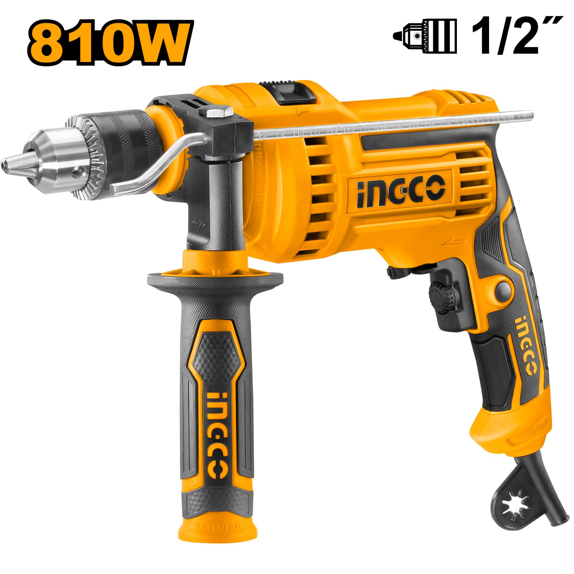 Taladro Percutor 1/2 110V/120V 60Hz 810W 0-2800Rpm Ingco UID8108 - MARKEMSTORE
