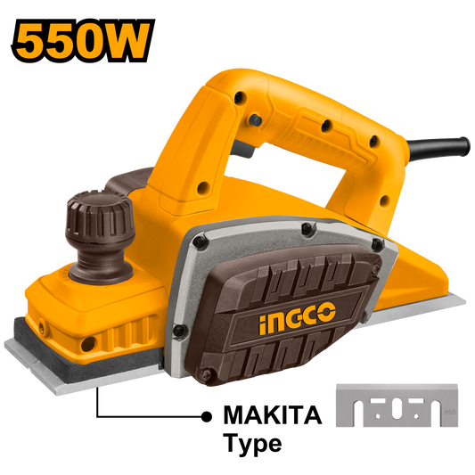 Cepillo Electrico 110/120V 60Hz 550W 16000Rpm 3-1/4X3/64 INGCO UPL5508 - MARKEMSTORE