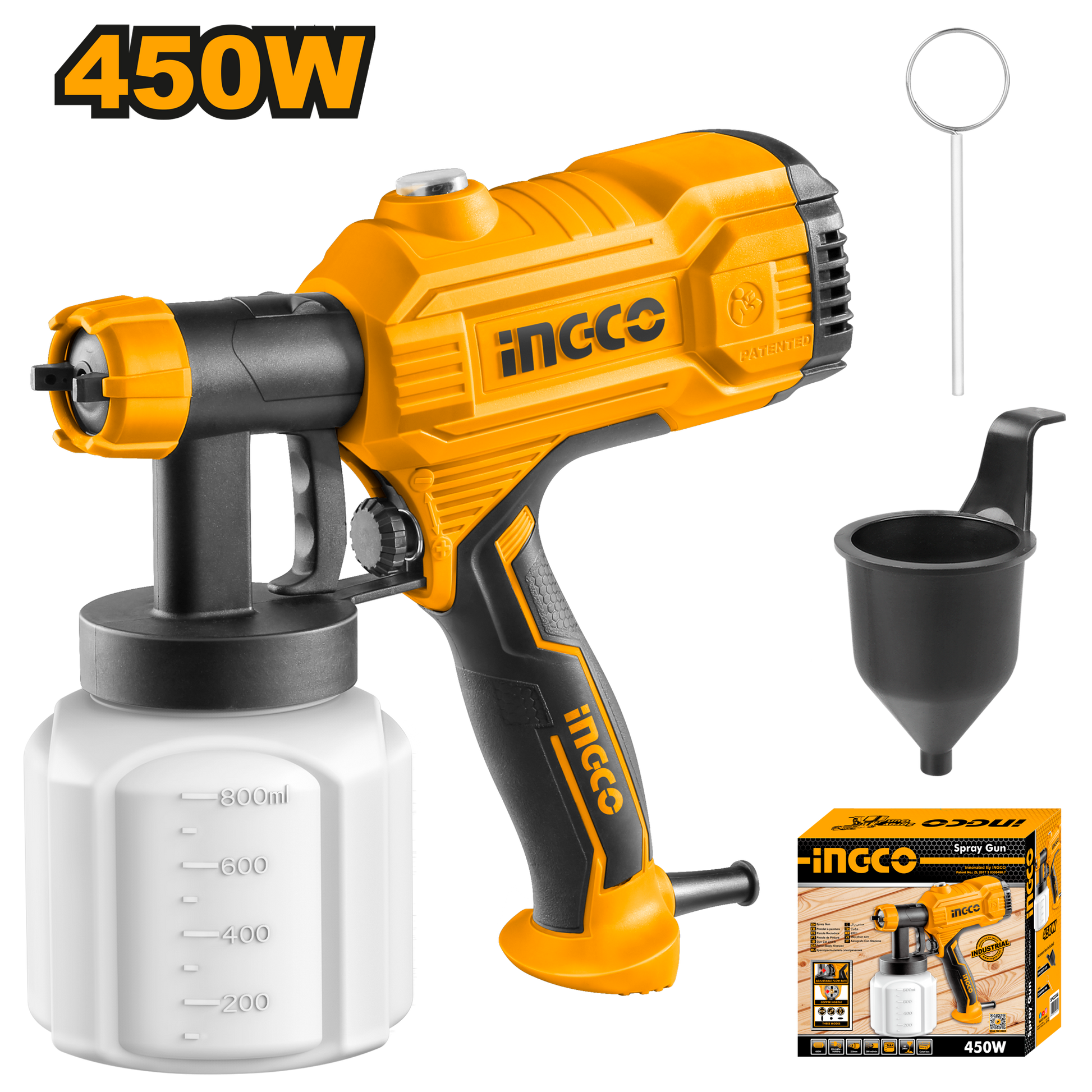 Pistola De Pintar 110/120V 50/60Hz 450W Ingco USPG3508 - MARKEMSTORE