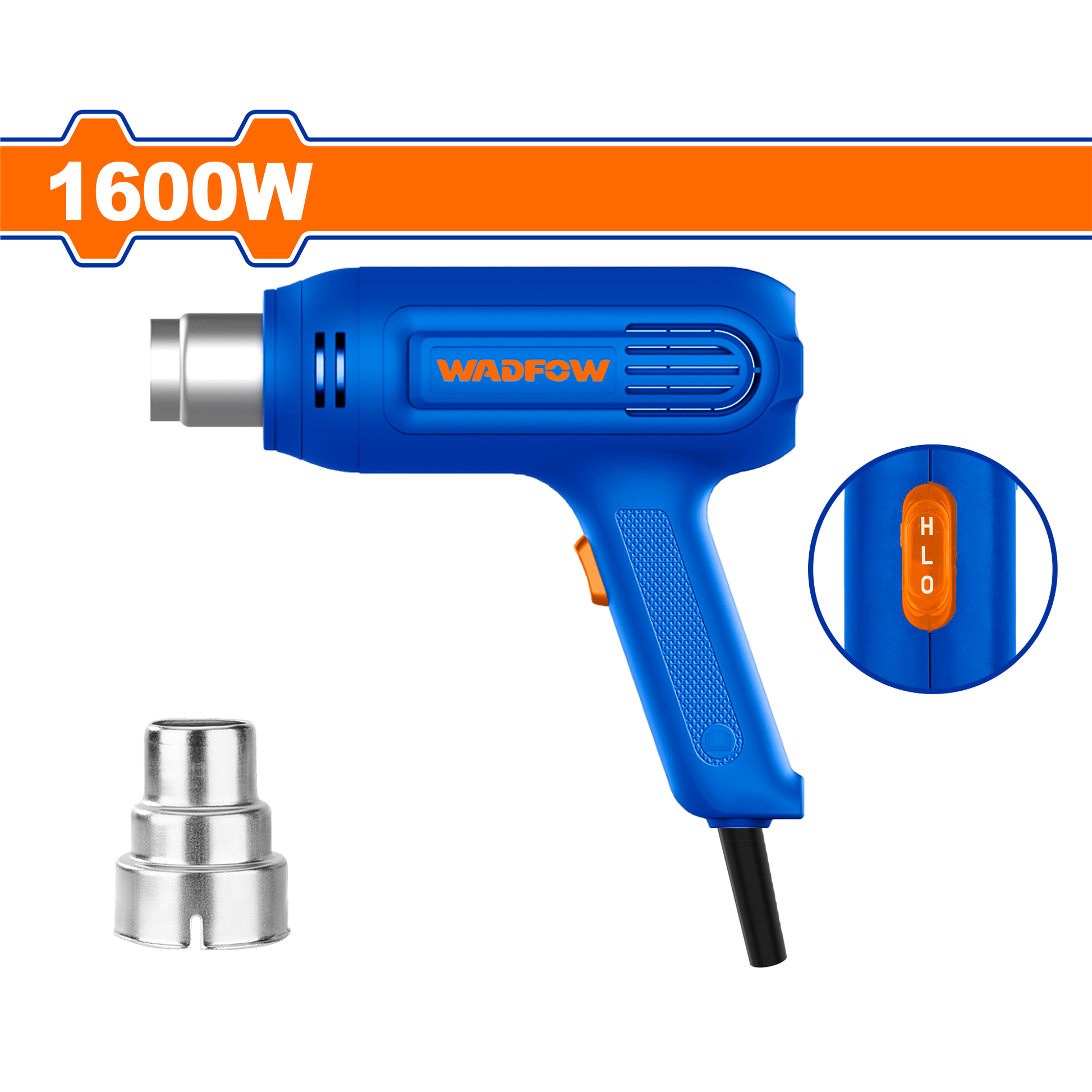 Pistola Calor 110V 60Hz 1600W T400-500°C WADFOW REF. UWHG1516 - MARKEMSTORE