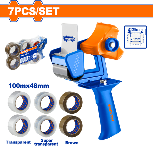 Set Pistola Dispensadora + Cintas Adhesivas X 6 Unds Wats1301 - MARKEMSTORE