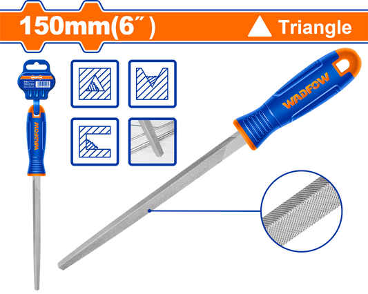 Lima Triangular Para Acero 150 Mm. Acero T12 WADFOW WFE7856 - MARKEMSTORE