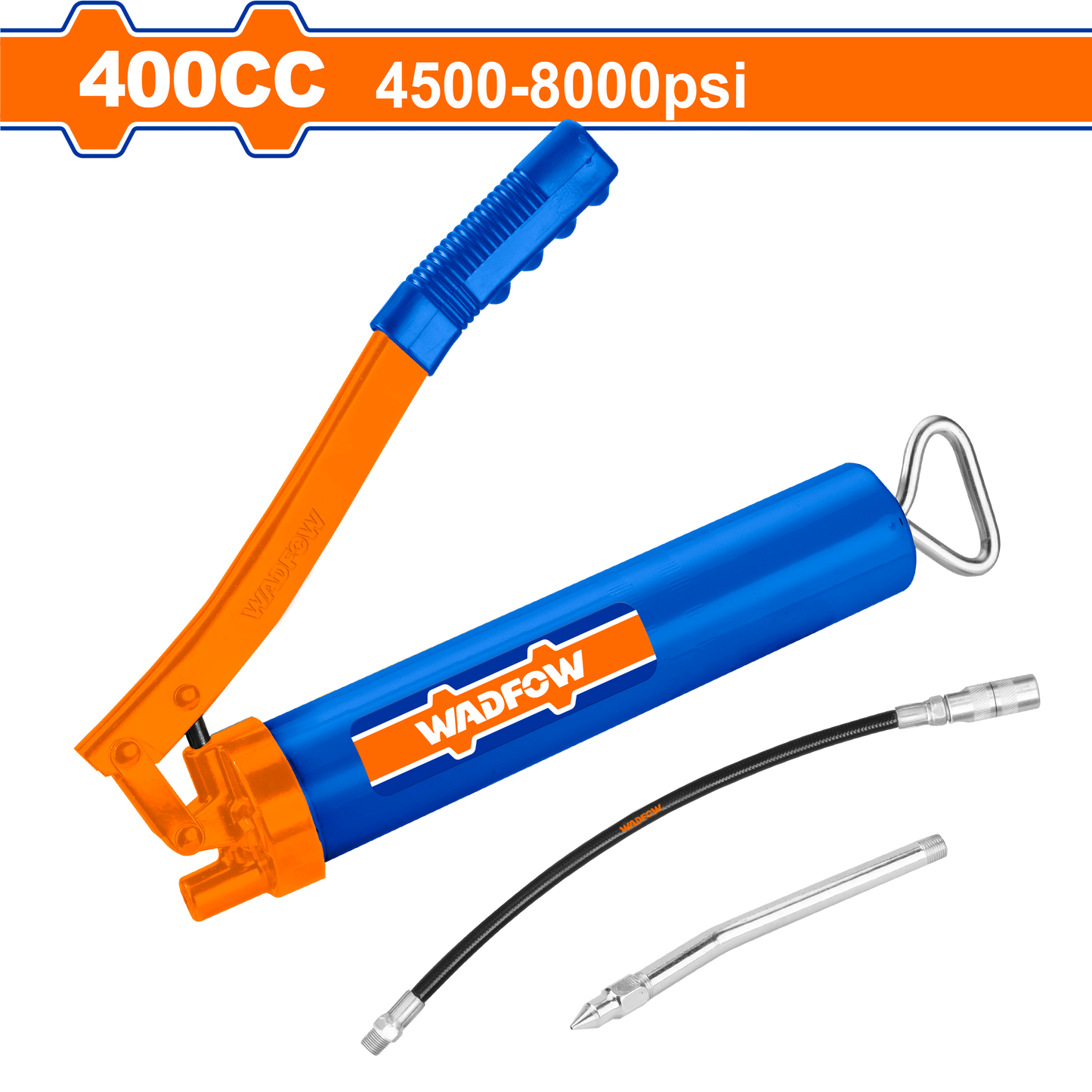 Pistola Engrasadora Manual Cap 400Cc 14Oz 4500PSI WADFOW WGG2540 - MARKEMSTORE