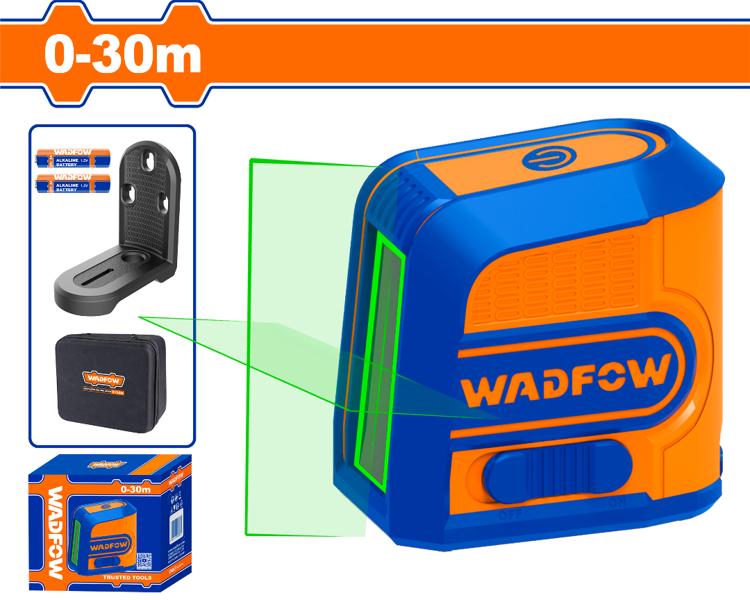 Nivel Laser Autonivelante Verde 0-30 cm WADFOW WLE2M03 - MARKEMSTORE