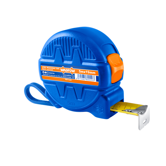 Flexómetro 5Mx19mm 1 Botón Mts/Pulg WADFOW WMT4320 - MARKEMSTORE