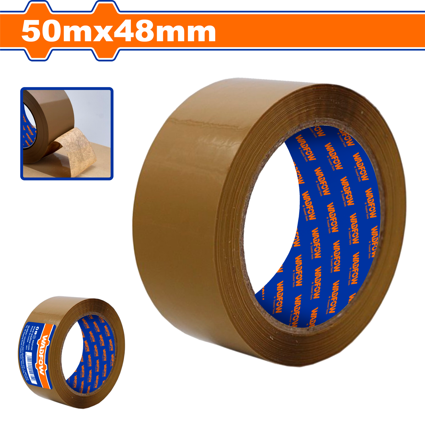 Cinta Empaque Marrón 48mmx50Mts WADFOW REF. WPN1H25 - MARKEMSTORE