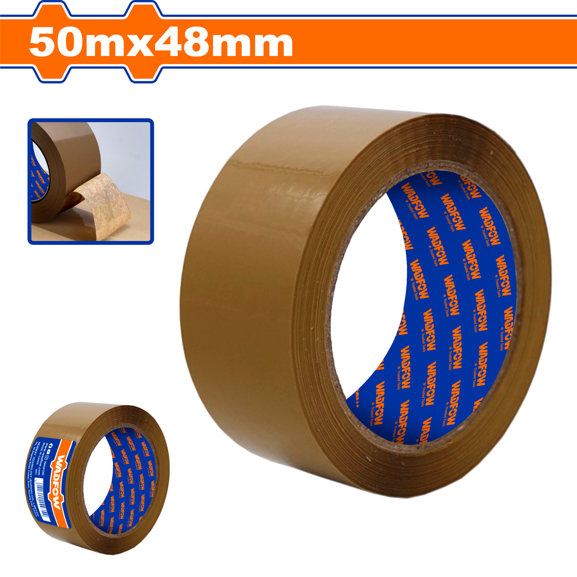 Cinta Empaque Marrón 48mmx50Mts WADFOW REF. WPN1H25 - MARKEMSTORE