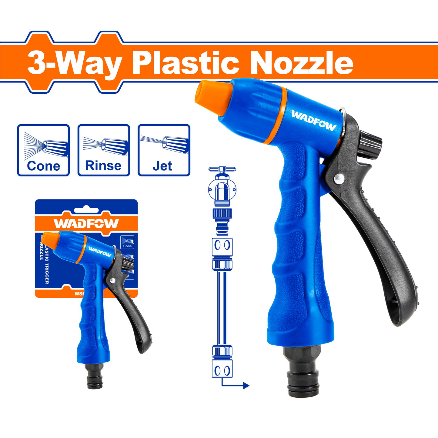 Pistola Agua Boquilla Plástica 3 Salidas Wsn1E03 - MARKEMSTORE
