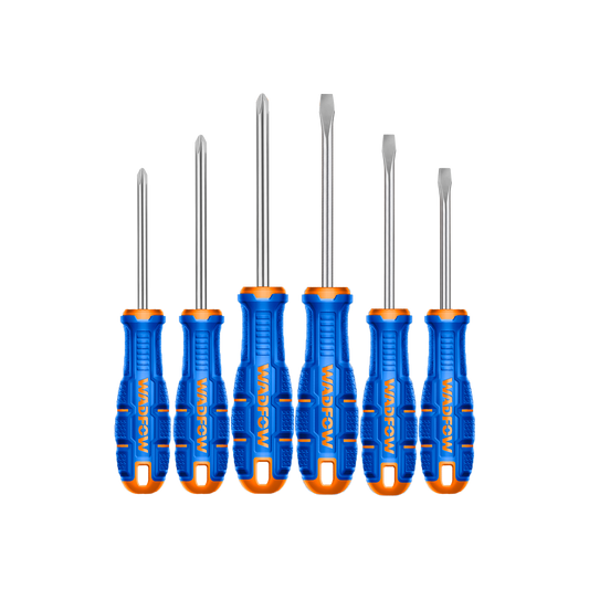 Juego 6 Destornilladores Pala y Phil Bicolor WADFOW WSSA406 - MARKEMSTORE