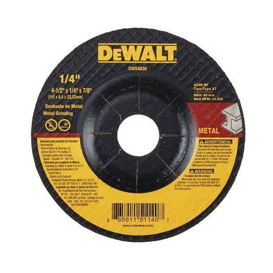 DISCO DESBASTE 4-1/2 X 1/4 DEWALT