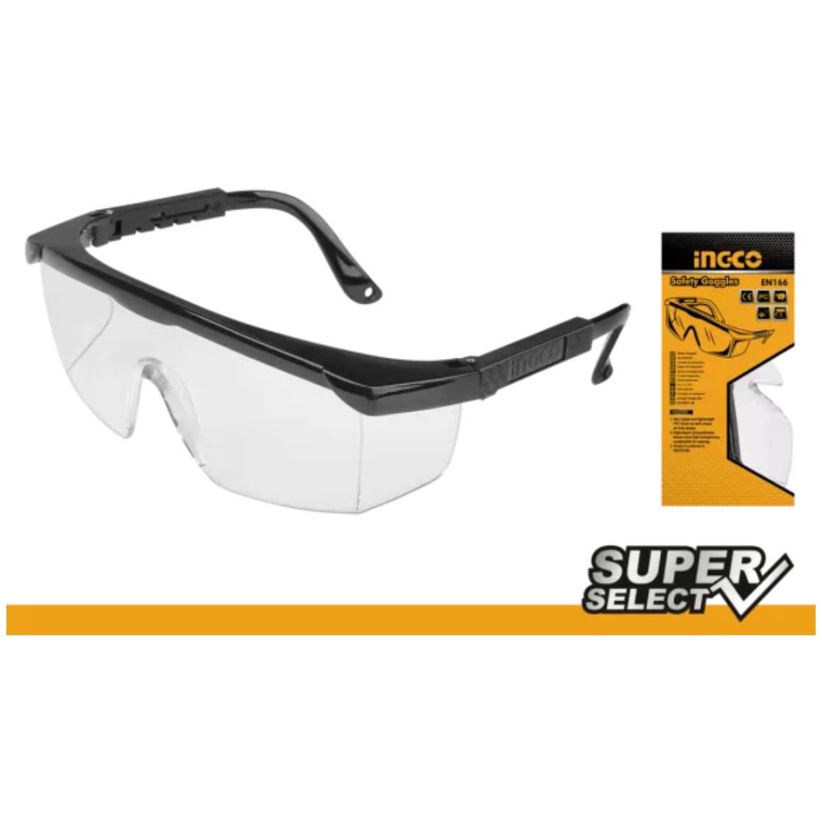 Gafas De Seguridad Lente Transparente Ingco HSG142 - MARKEMSTORE