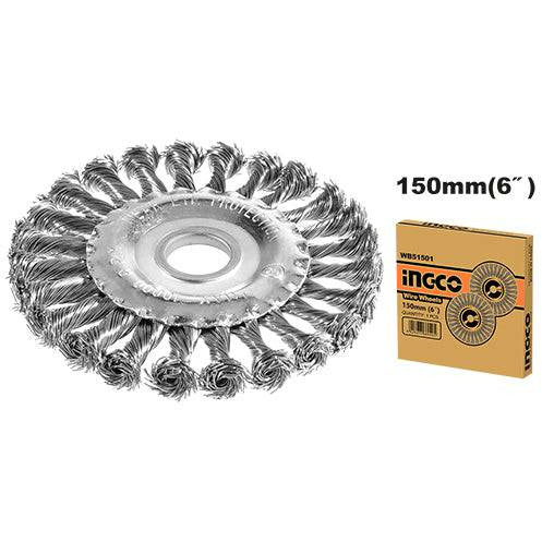 Rueda De Alambre Trenzado 6"X25.4X0.5Mm L38Mm INGCO Wb51501 - MARKEMSTORE