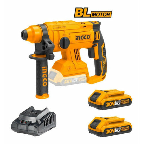 Rotomartillo Inalámbrico 20v Ingco Con Baterias Y Cargador - MARKEMSTORE