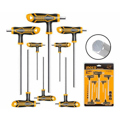 Juego Llaves Allen Tipo T 8pzs Ingco Hhkt8081 - MARKEMSTORE